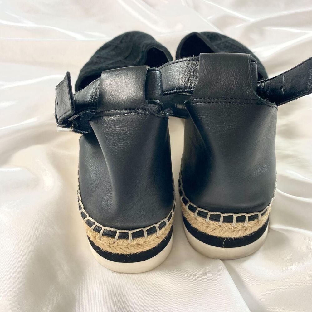 Vince Camuto Brafina Black Suede Leather Platform Espadrille Sandals Size 10 M - Picture 5 of 7